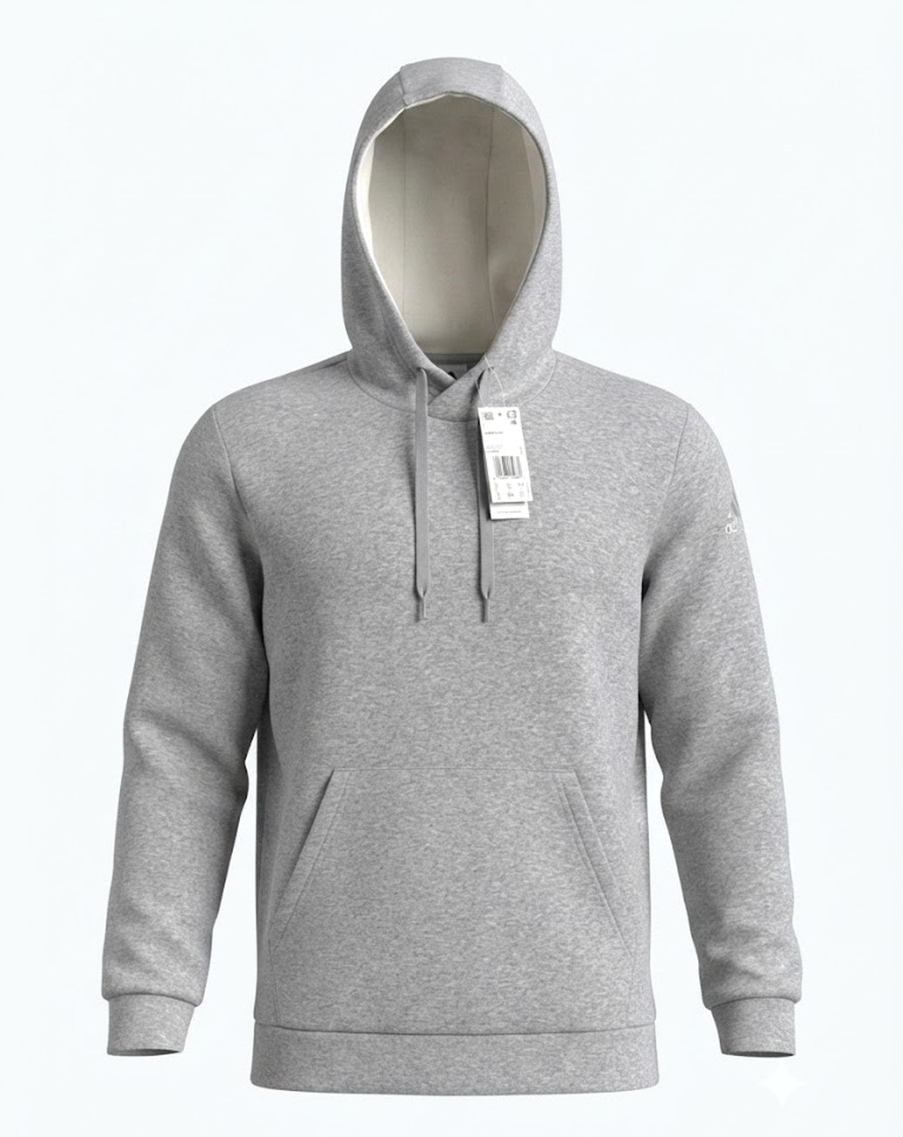 Adidas Medium Gray Fleece Hoodie - Size Medium (NWT)